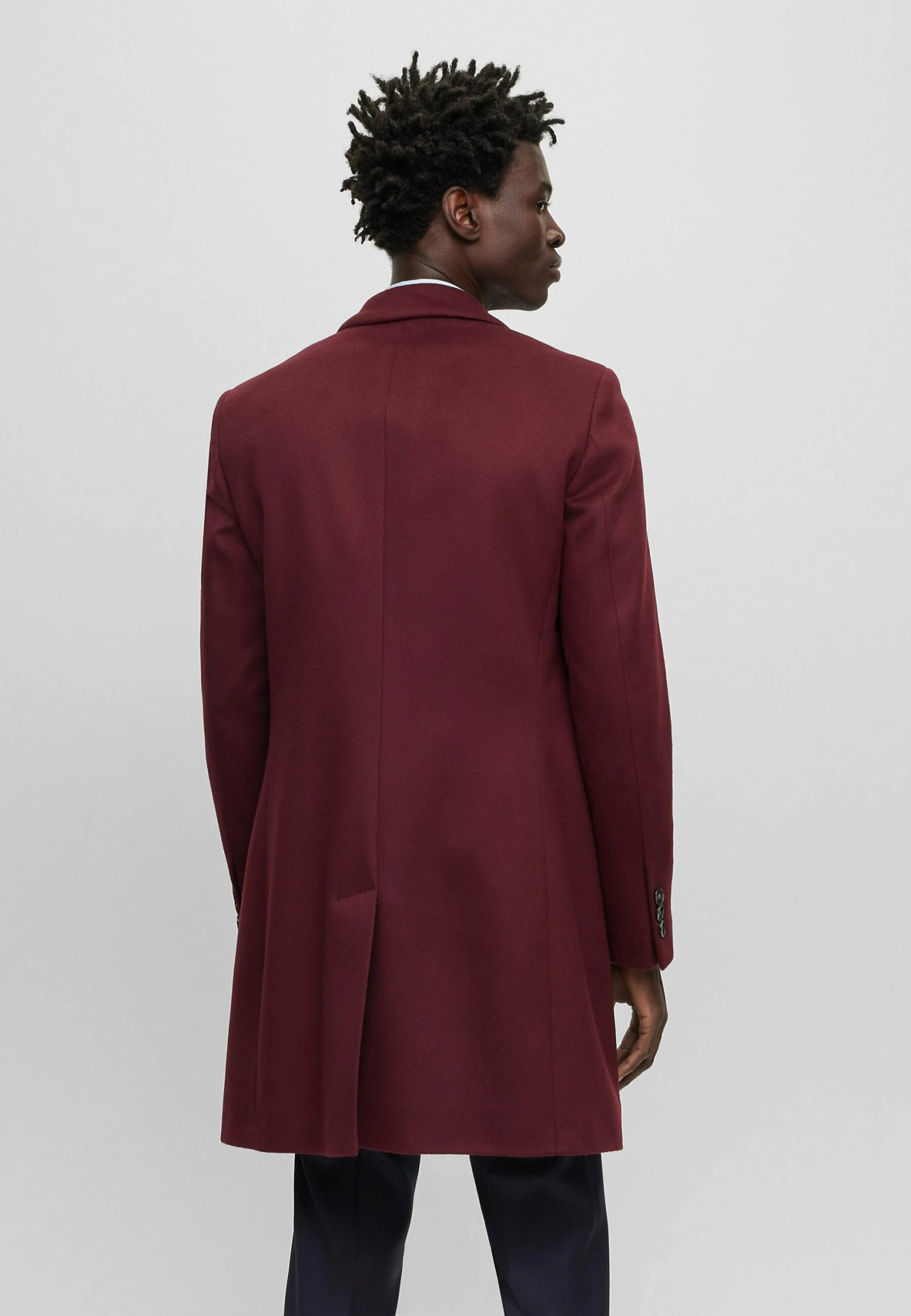 Boss H-Hyde-234 - Classic Coat - Dark Red Four 3 Boss H-Hyde-234 - Classic Coat - Dark Red Four - Image 3