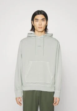 Boss Small Centred Logo Hoody - Hoodie - Light Pastel Grey