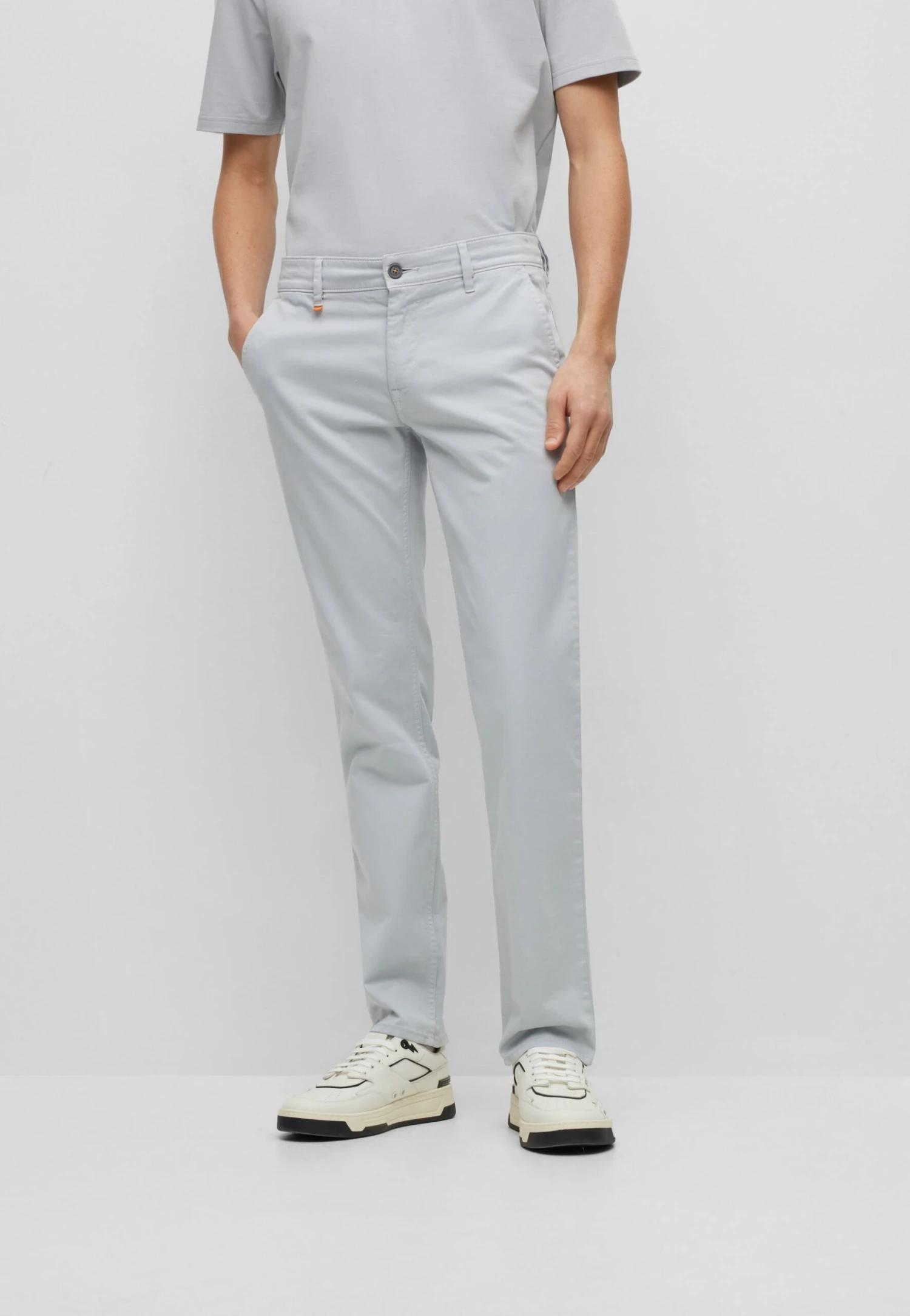 Boss Chinos - Light/Pastel Grey 3 Boss Chinos - Light/Pastel Grey - Image 3