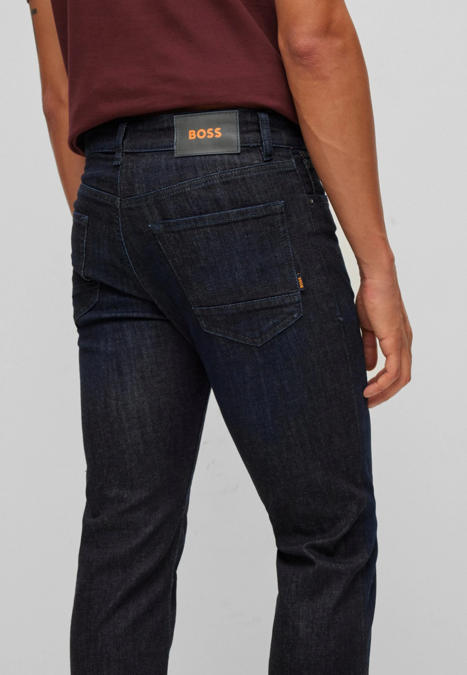 Boss Straight Leg Jeans - Dark Blue 4 Boss Straight Leg Jeans - Dark Blue - Image 4