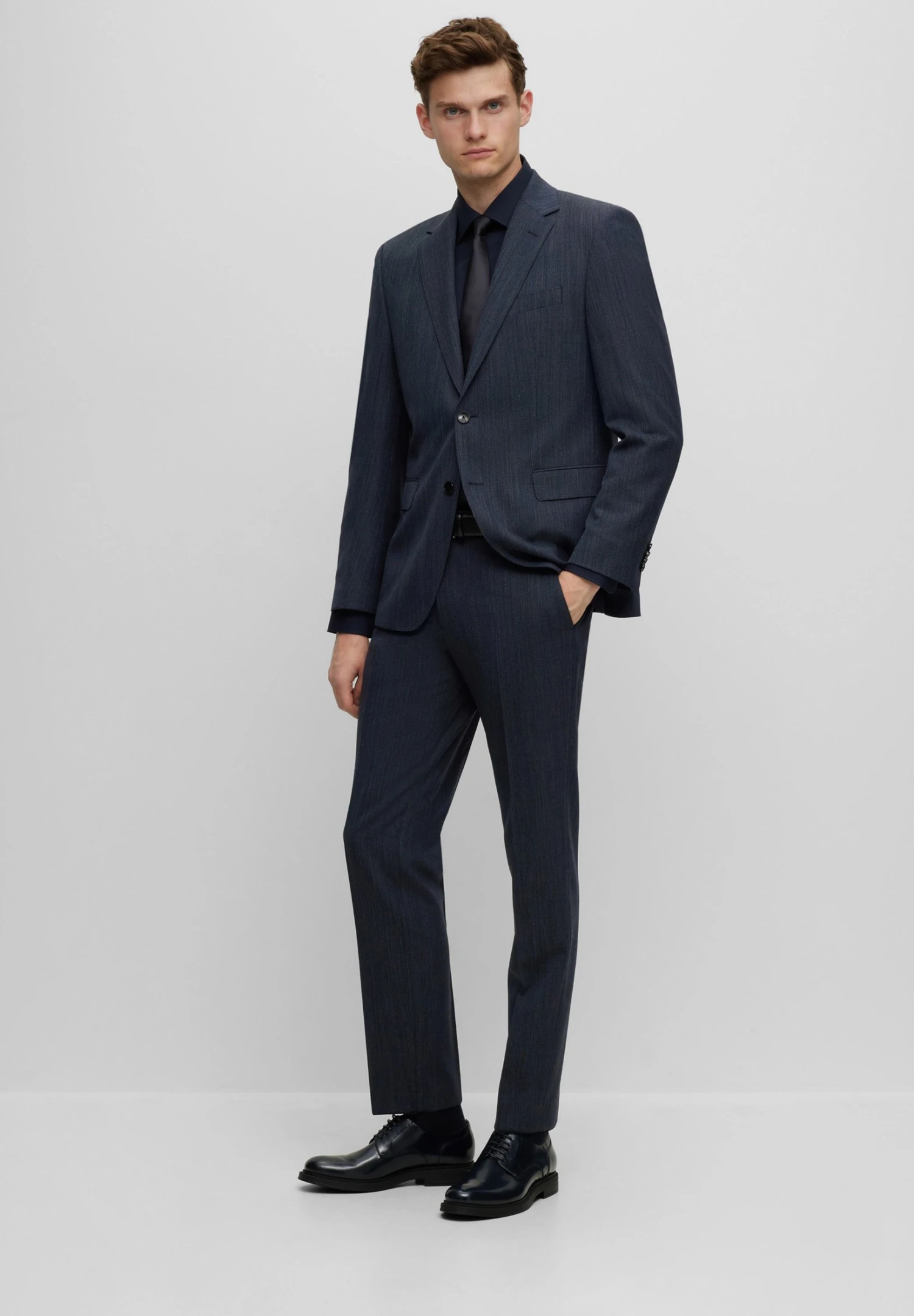 Boss Hank- Formal Shirt - Navy 2 Boss Hank- Formal Shirt - Navy - Image 2