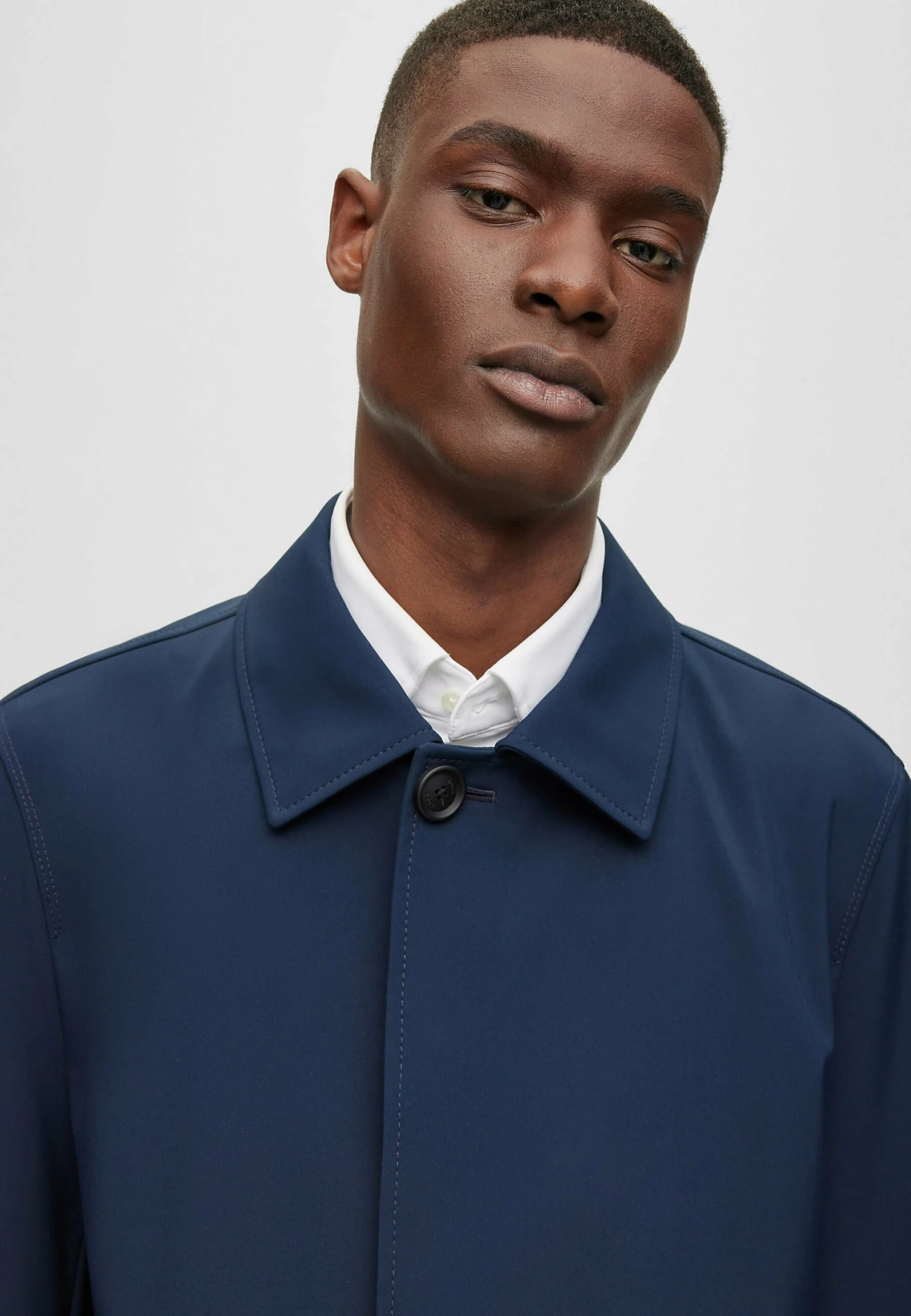 Boss Classic Coat - Dark Blue Four 4 Boss Classic Coat - Dark Blue Four - Image 4