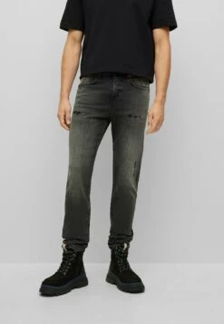 Boss Taber Zip Bcc - Straight Leg Jeans - Black Seven