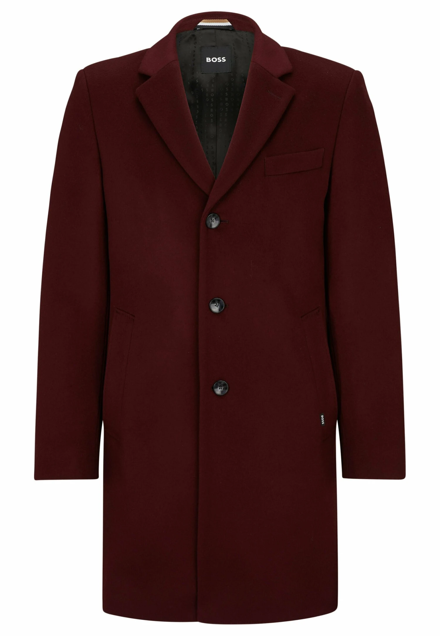 Boss H-Hyde-234 - Classic Coat - Dark Red Four 6 Boss H-Hyde-234 - Classic Coat - Dark Red Four - Image 6