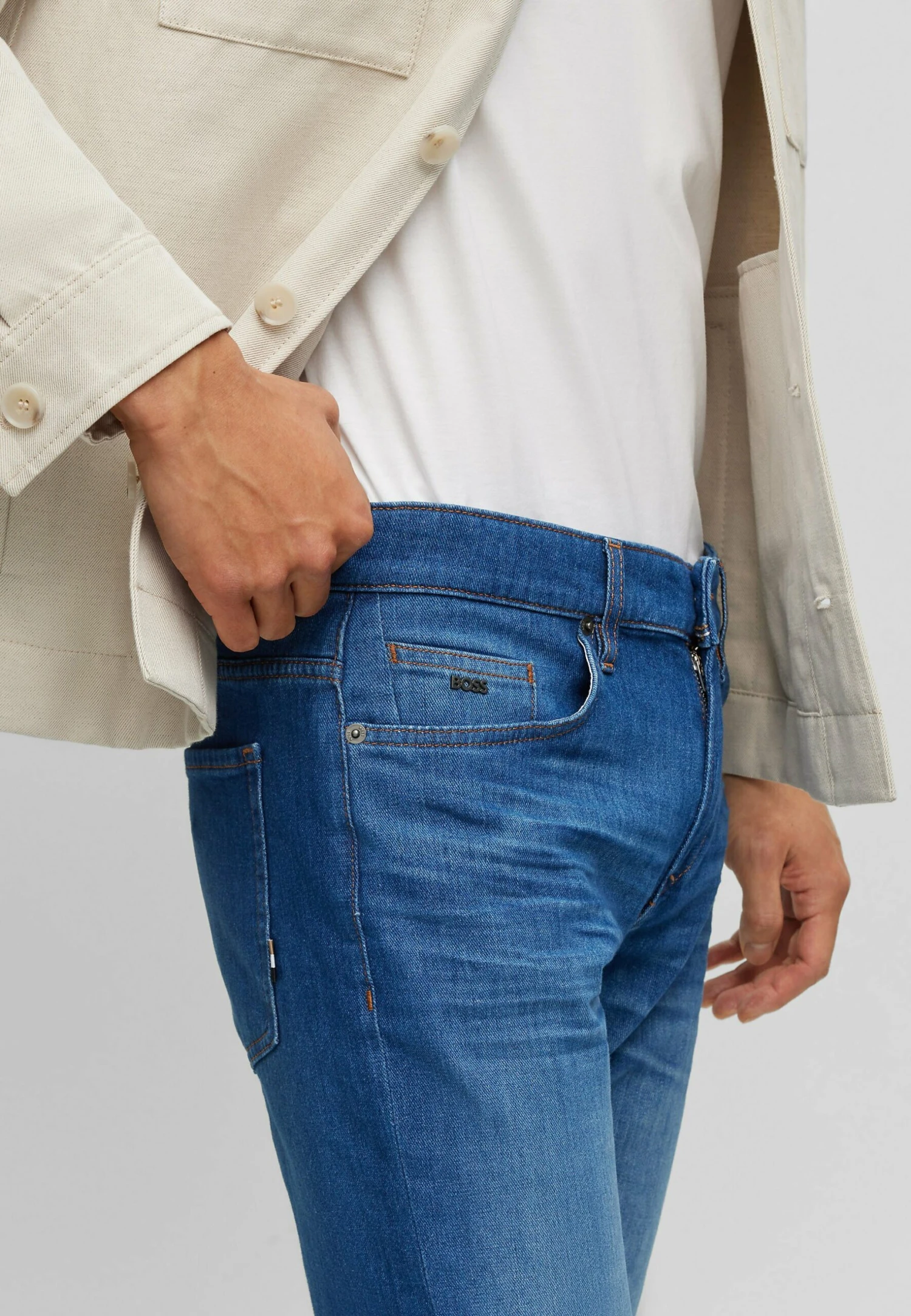 Boss Delaware - Slim Fit Jeans - Blue Fourteen 4 Boss Delaware - Slim Fit Jeans - Blue Fourteen - Image 4