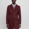 Boss H-Hyde-234 - Classic Coat - Dark Red Four