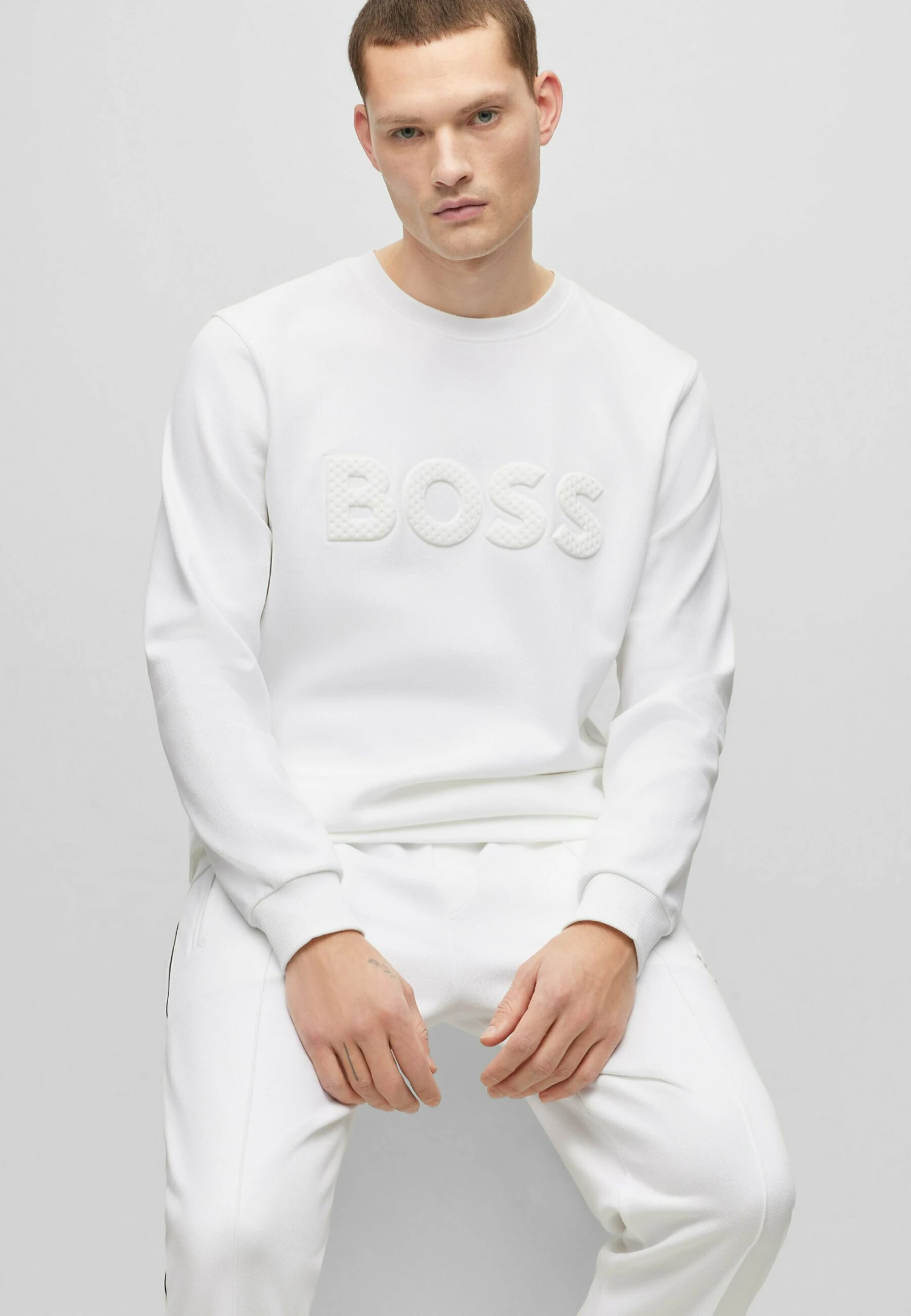 Boss Salbocomfort - Sweatshirt - White 4 Boss Salbocomfort - Sweatshirt - White - Image 4