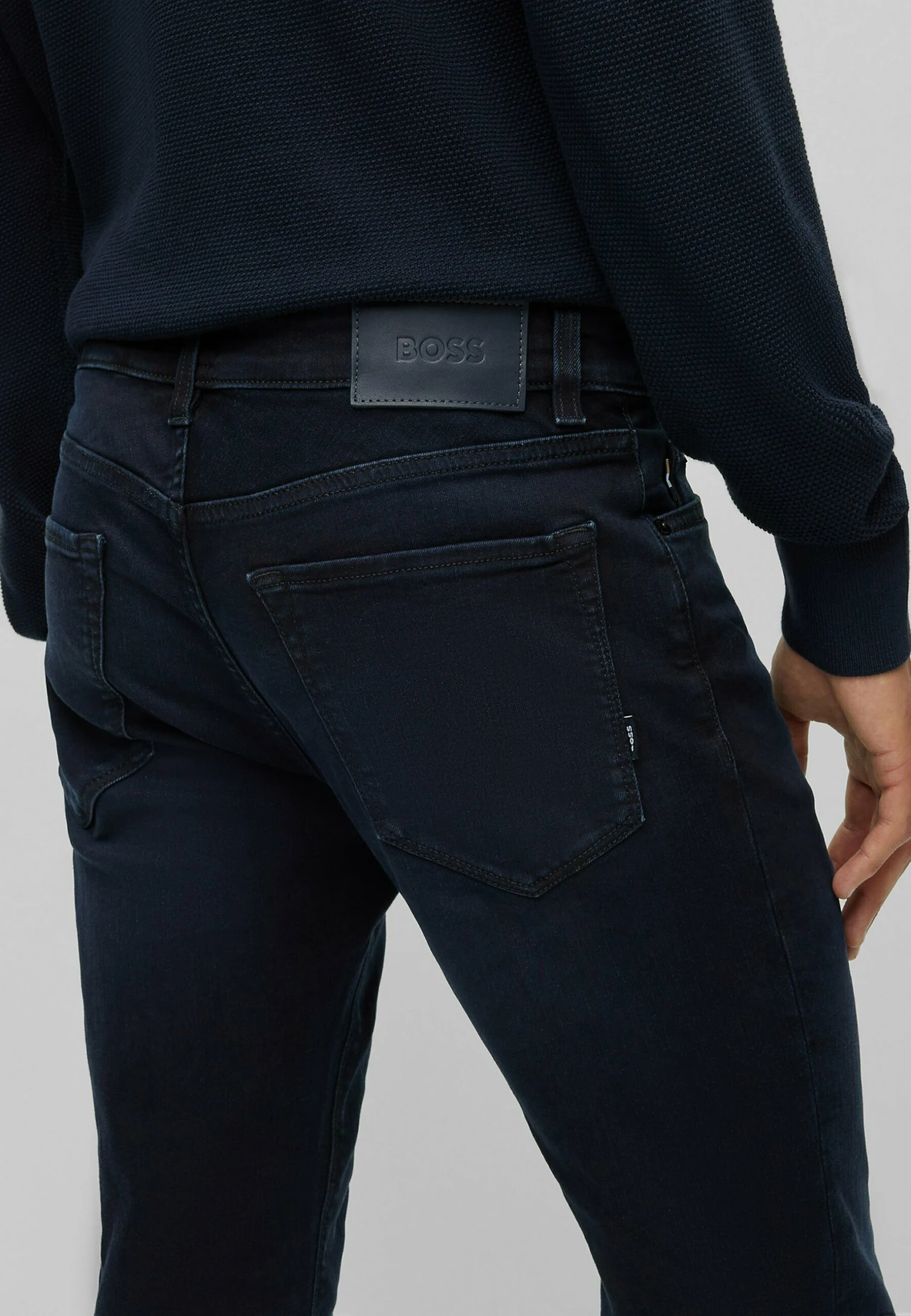 Boss Slim Fit Jeans - Dark Blue Three 4 Boss Slim Fit Jeans - Dark Blue Three - Image 4