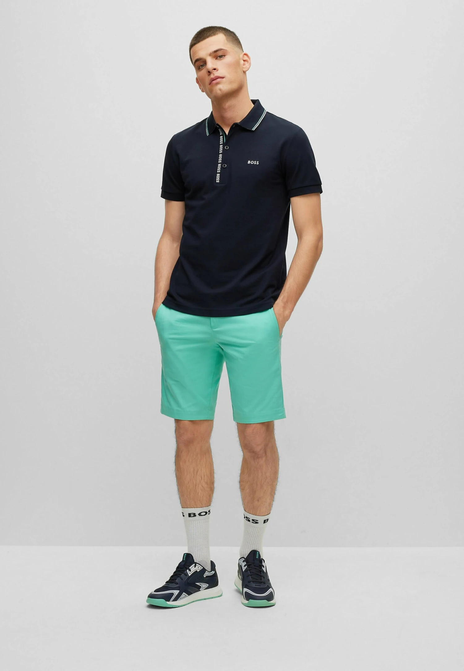 Boss Short- Shorts - Open Green 2 Boss Short- Shorts - Open Green - Image 2