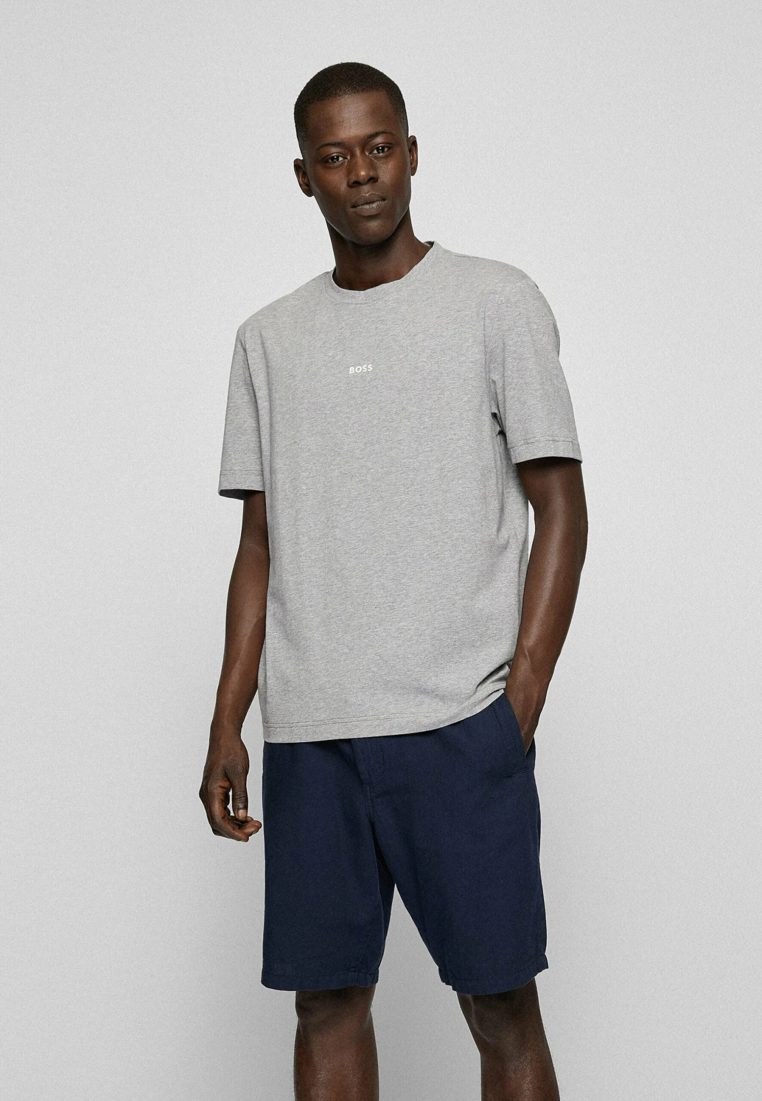 Boss Basic T-Shirt - Light Grey 1 Boss Basic T-Shirt - Light Grey