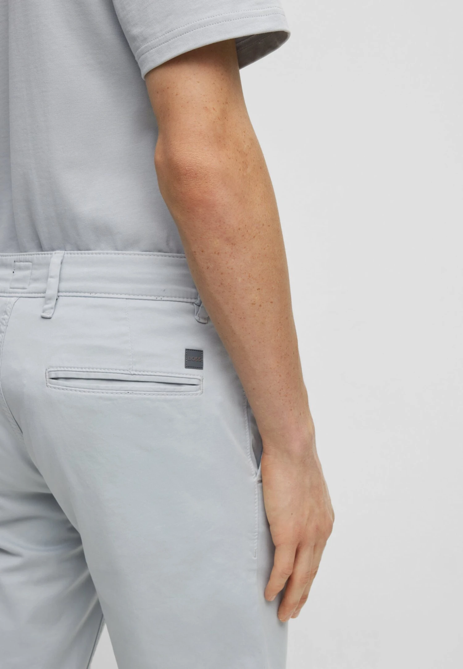 Boss Chinos - Light/Pastel Grey 2 Boss Chinos - Light/Pastel Grey - Image 2