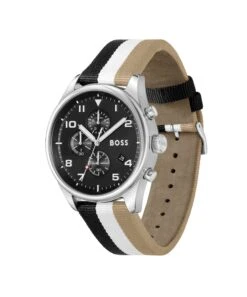 Boss View - Chronograph Watch - Black / White / Beige -Boss Sales Store 5f929f0e80a04a75952a1a66ceb5d05e
