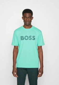 Boss Teeos- Print T-Shirt - Open Green