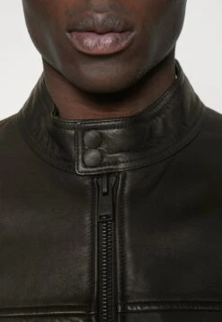 Boss Josep - Leather Jacket - Black -Boss Sales Store 6cb9633631174480ae3b945665cfd31d