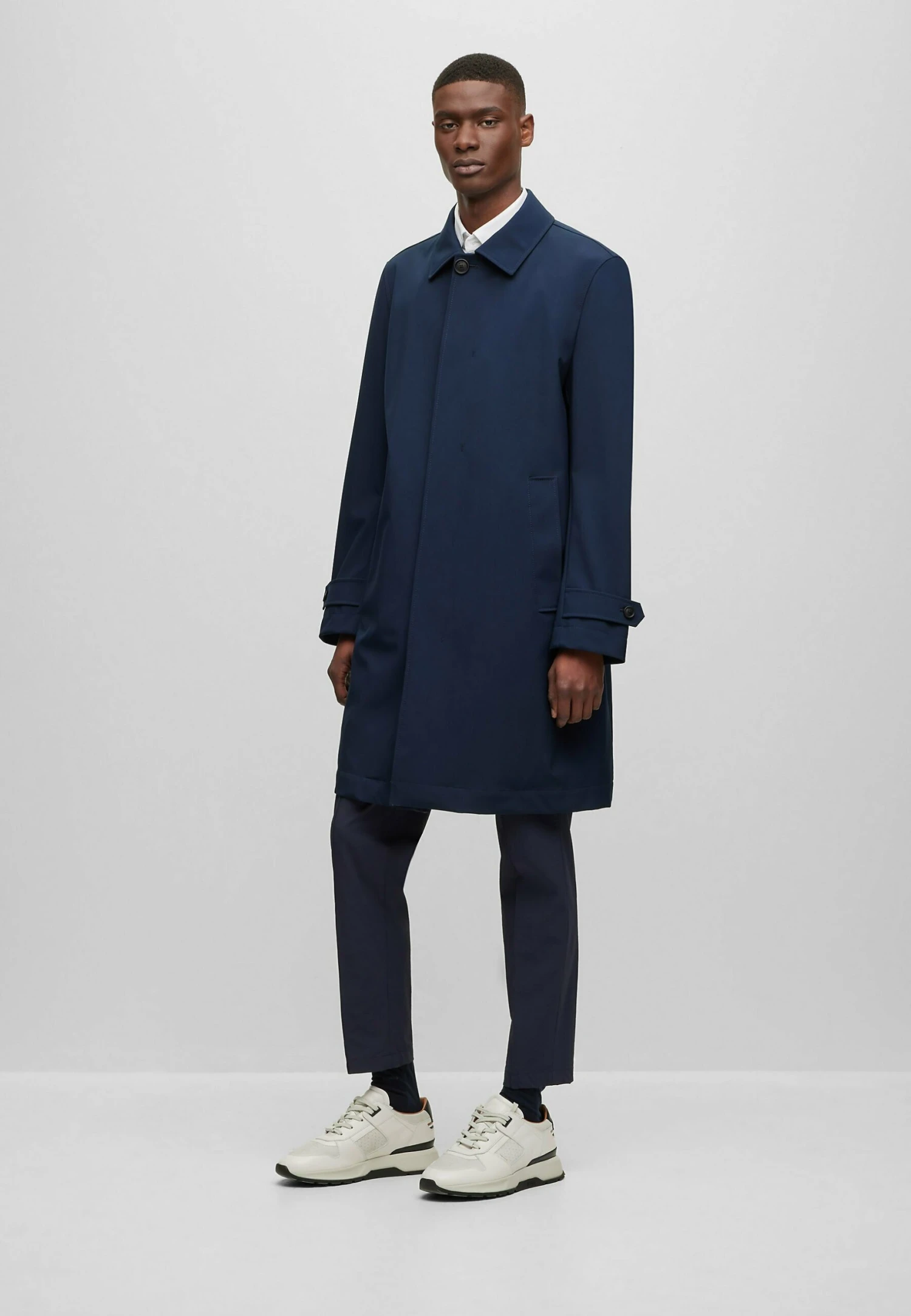 Boss Classic Coat - Dark Blue Four 2 Boss Classic Coat - Dark Blue Four - Image 2