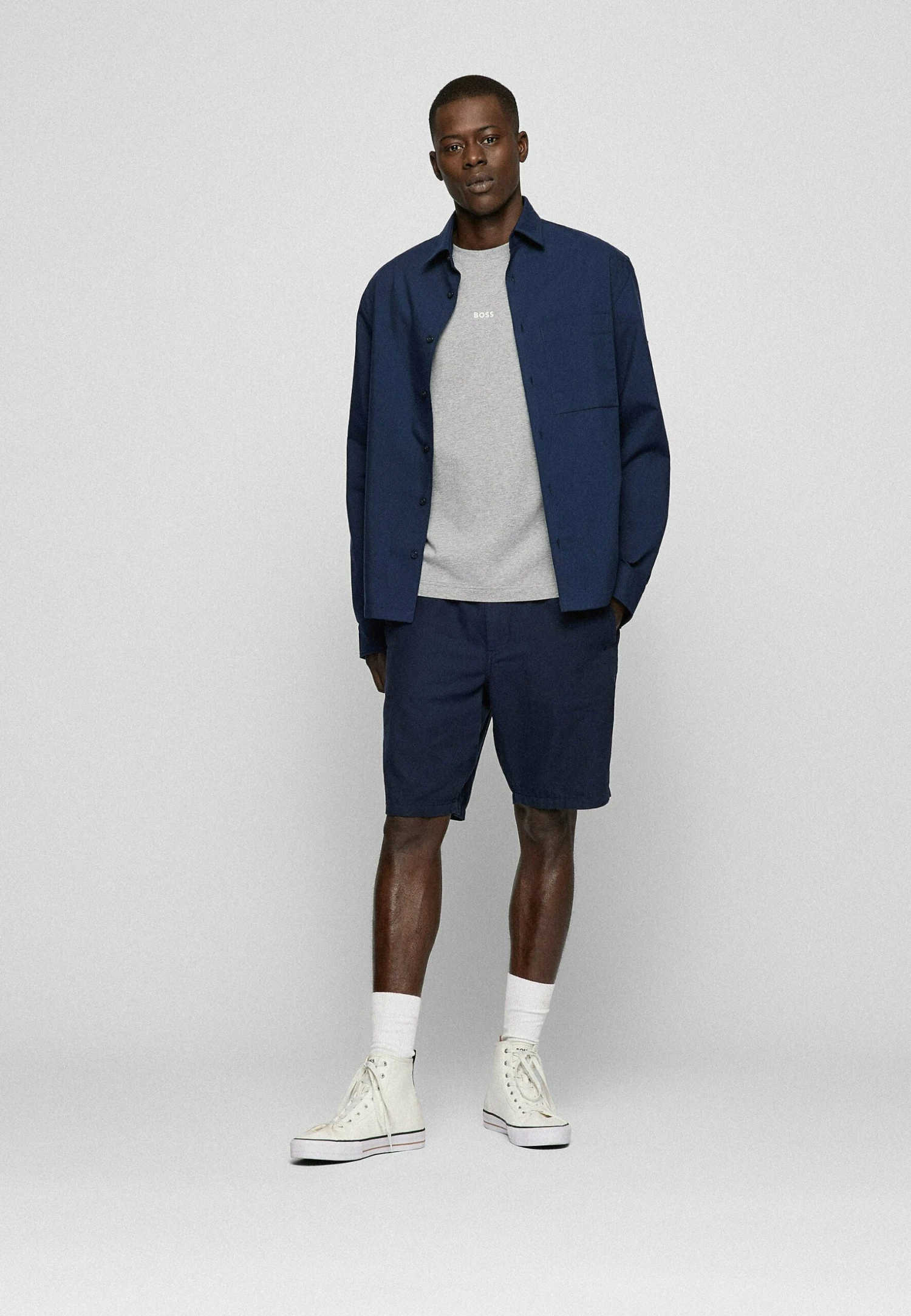 Boss Basic T-Shirt - Light Grey 2 Boss Basic T-Shirt - Light Grey - Image 2