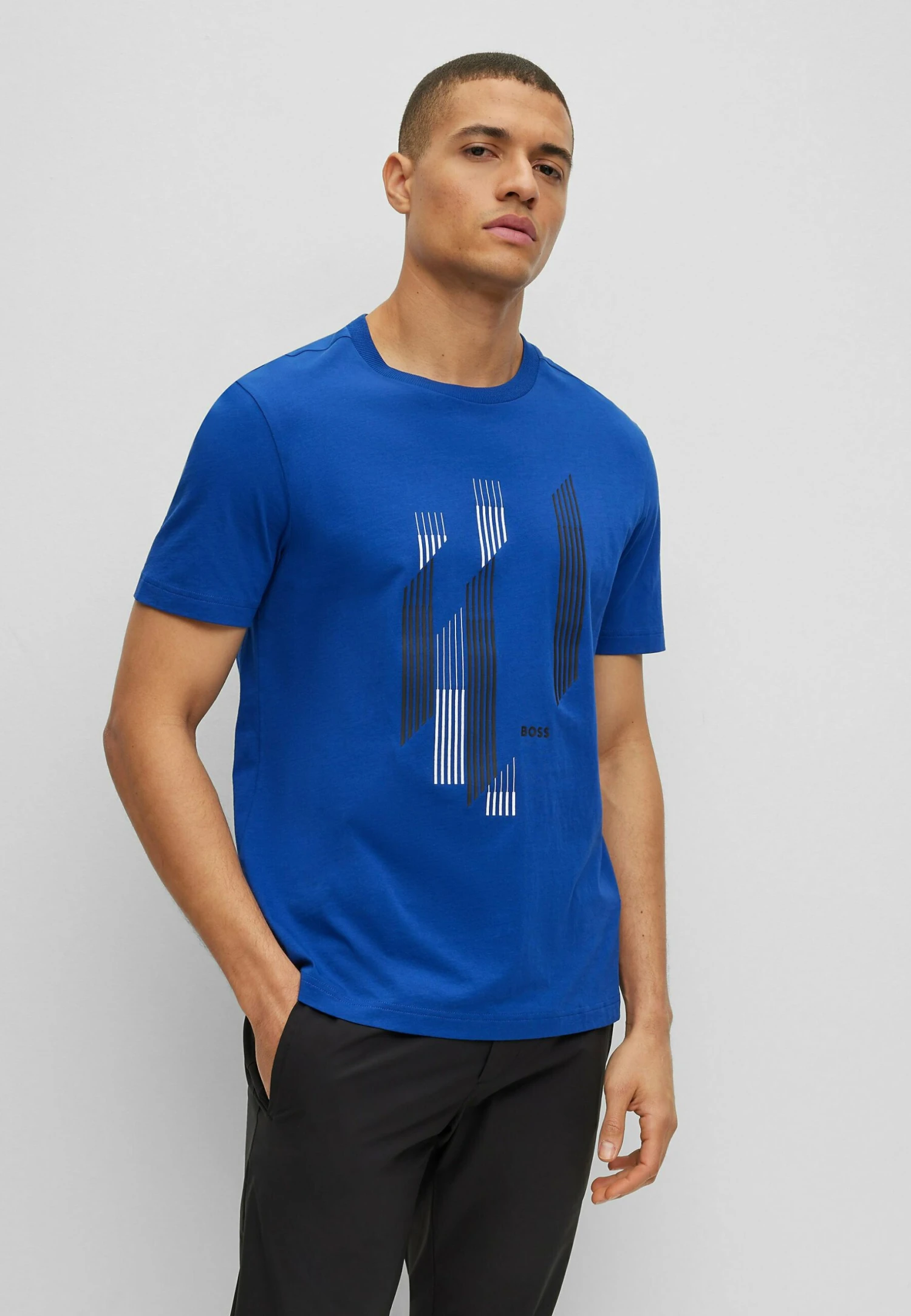 Boss Print T-Shirt - Blue Eighteen 1 Boss Print T-Shirt - Blue Eighteen