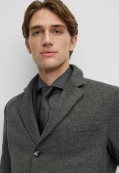 Boss H-Hyde-234 - Classic Coat - Grey -Boss Sales Store 91c8d9b692964b50a0651bde291bf236