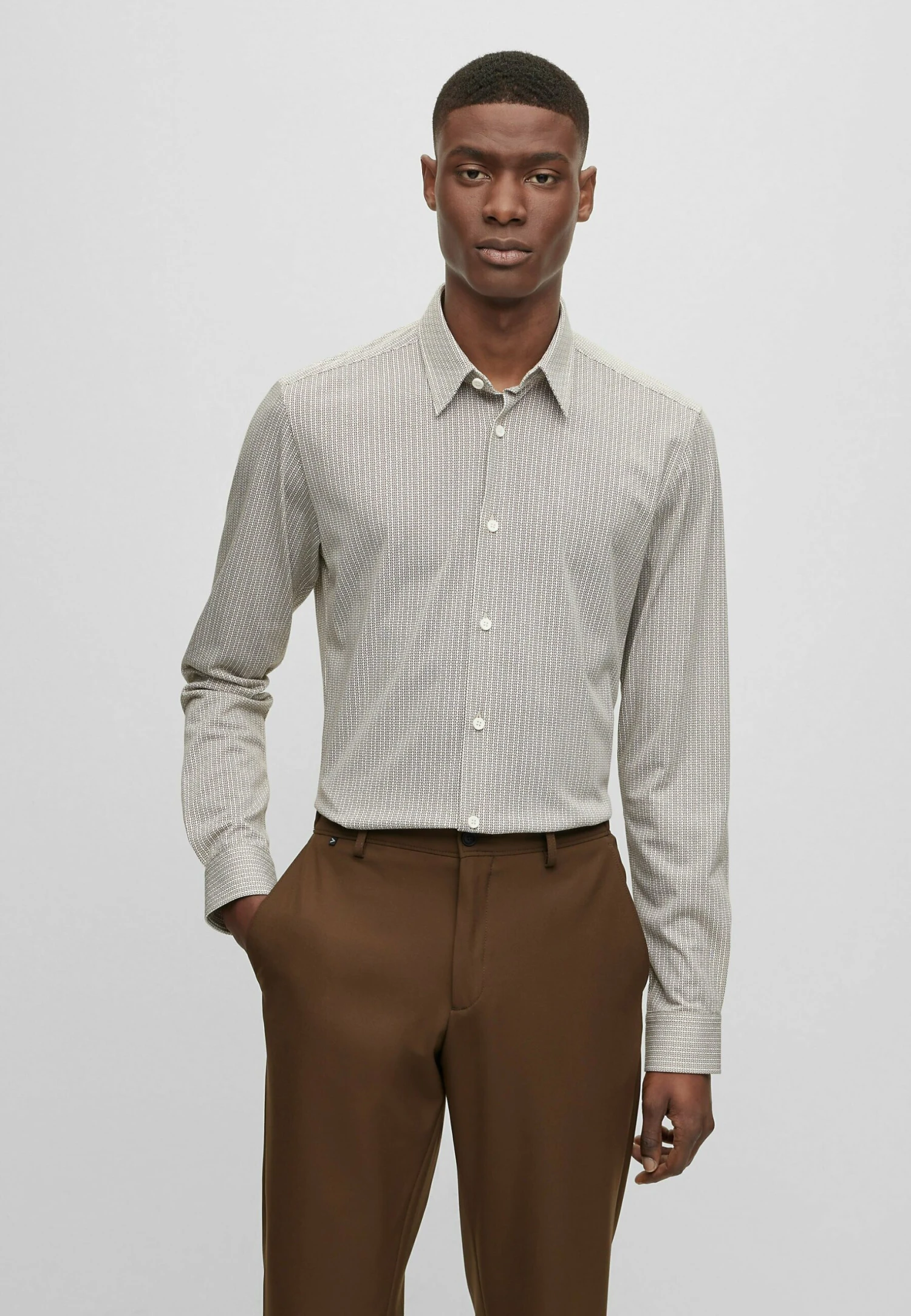 Boss P Roan Kent - Shirt - Open Green Twentyone 1 Boss P Roan Kent - Shirt - Open Green Twentyone