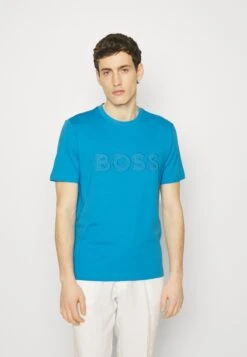 Boss Tiburt - Print T-Shirt - Bright Blue
