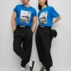 Boss X Bruce Lee T_Lee - Print T-Shirt - Blue Seven