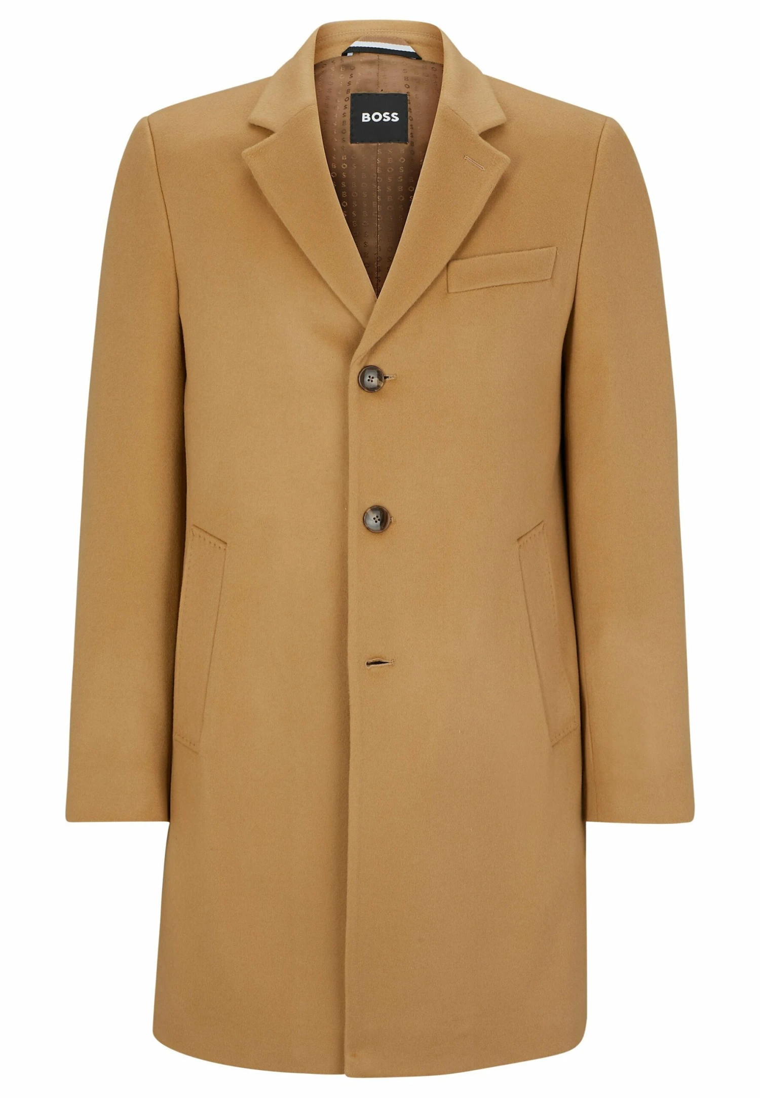 Boss H-Hyde-234 - Classic Coat - Beige 7 Boss H-Hyde-234 - Classic Coat - Beige - Image 7