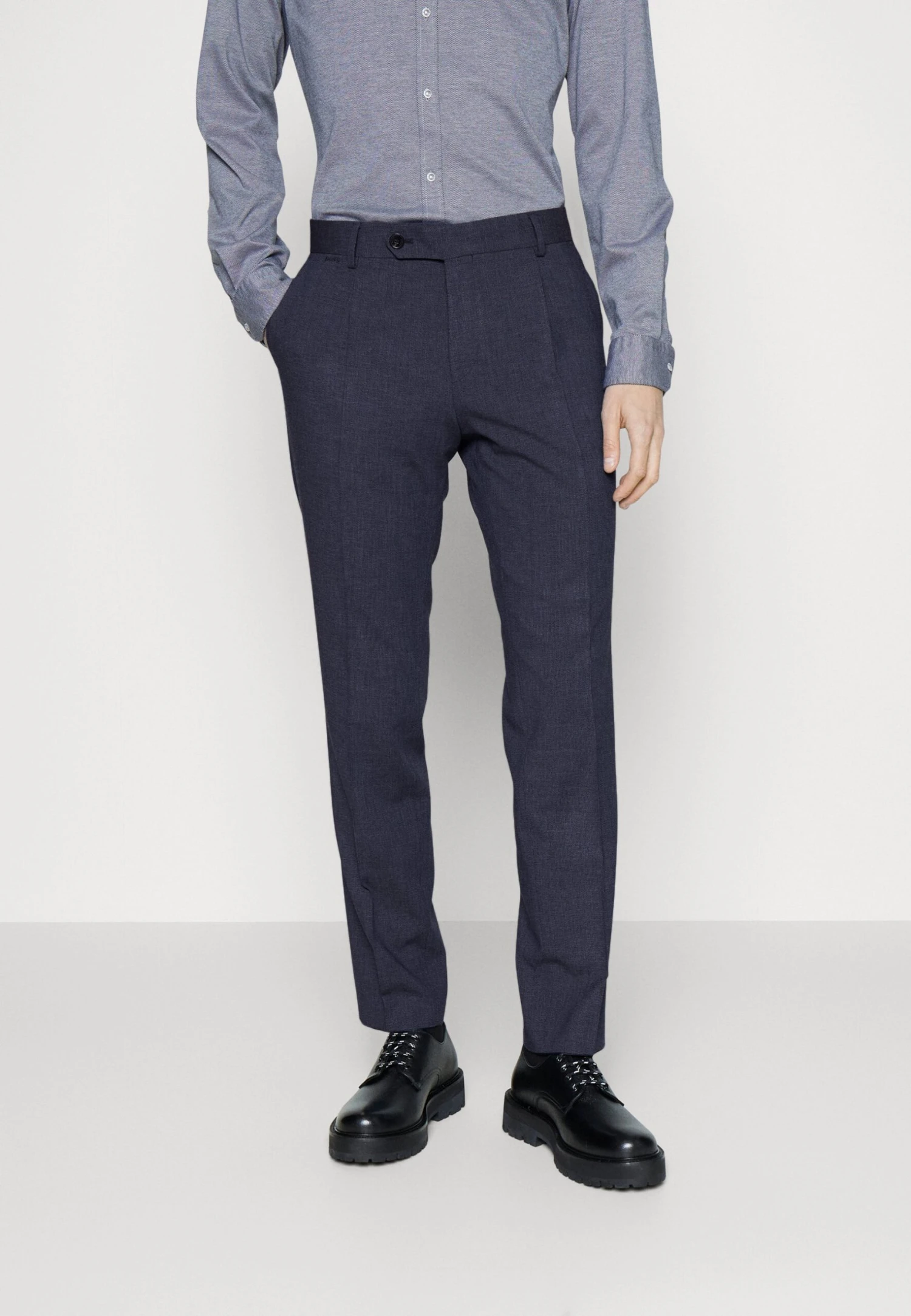 Boss Genius Pleat - Trousers - Dark Blue 1 Boss Genius Pleat - Trousers - Dark Blue