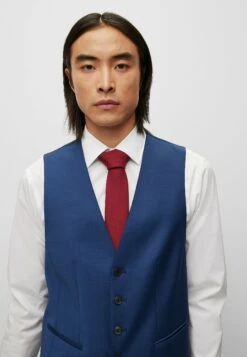 Boss H-Jasper-Vs-Mm-C-224 - Suit Waistcoat - Open Blue Three -Boss Sales Store ab87a29a3a244257a472ac4bdb1062b4