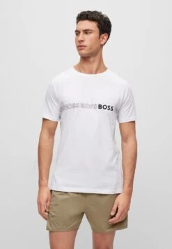 Boss Print T-Shirt - Bianco