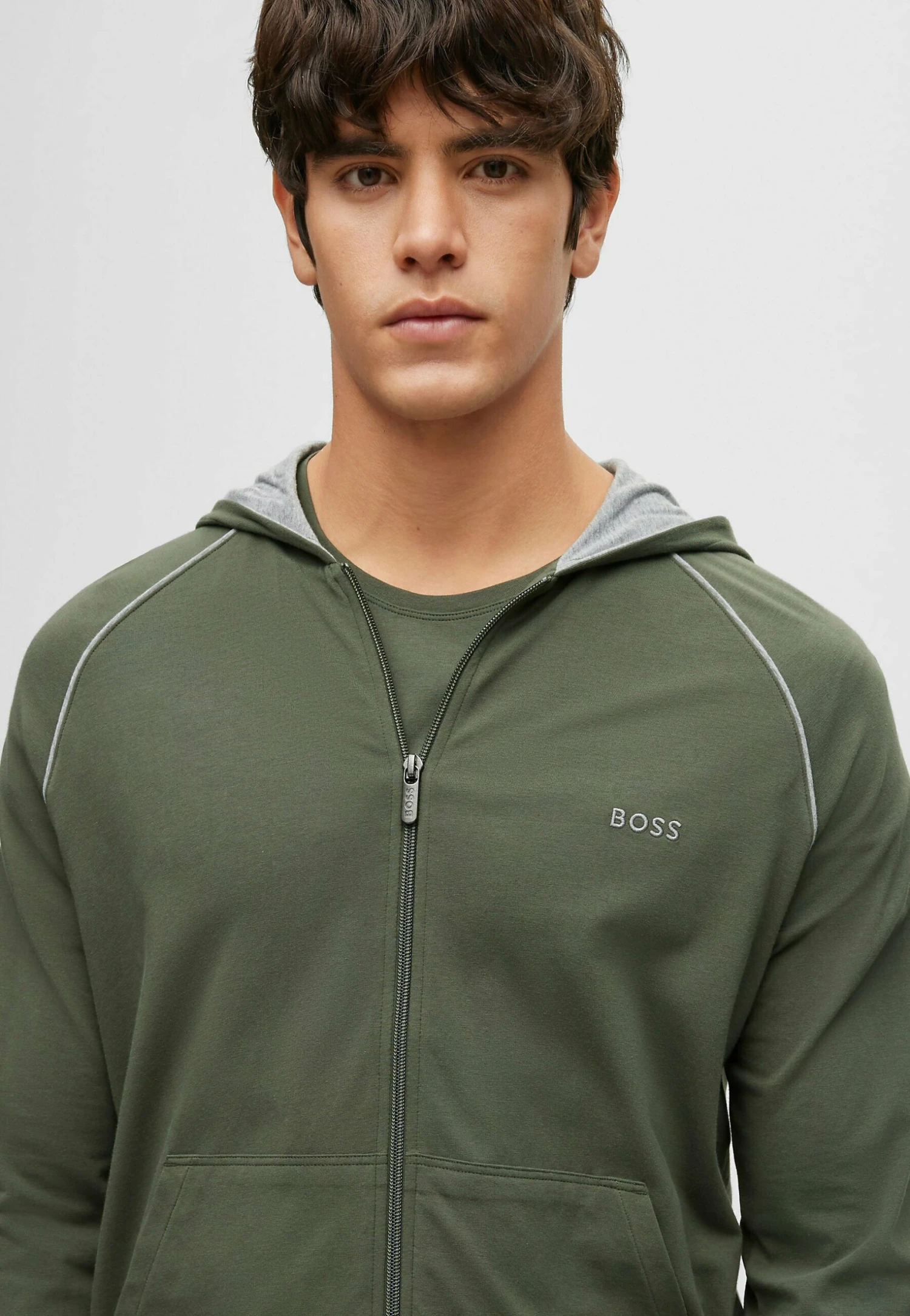Boss Mix Amp Match H - Zip-Up Sweatshirt - Dark Green Six 4 Boss Mix Amp Match H - Zip-Up Sweatshirt - Dark Green Six - Image 4