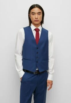 Boss H-Jasper-Vs-Mm-C-224 - Suit Waistcoat - Open Blue Three