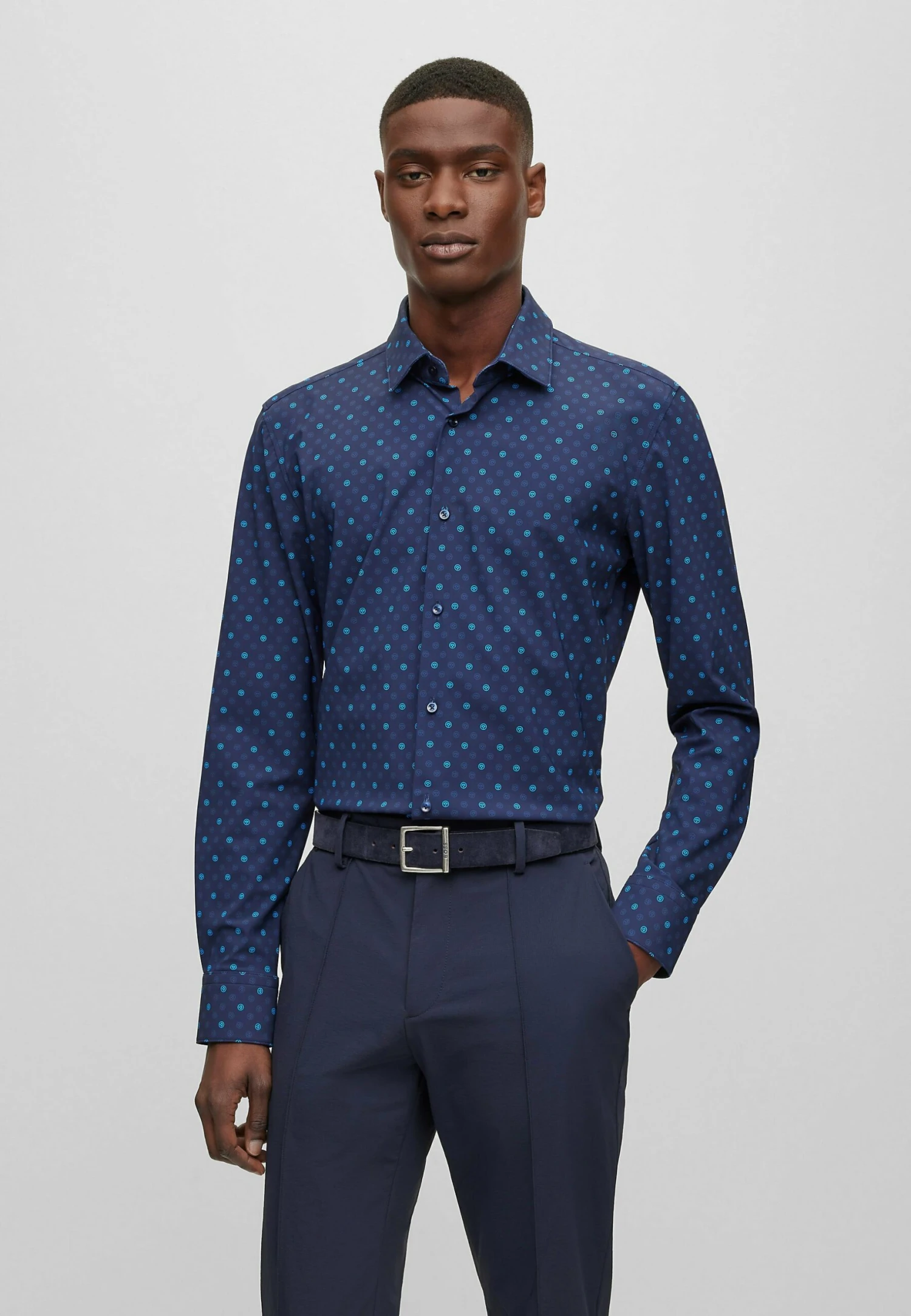 Boss P-Hank-S-Kent - Shirt - Blue Fourteen 1 Boss P-Hank-S-Kent - Shirt - Blue Fourteen