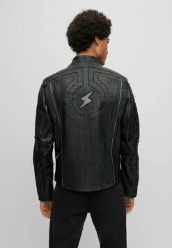 Boss Jocas - Leather Jacket - Black One -Boss Sales Store ce4e38195ece4653a3292a39c83d30c0