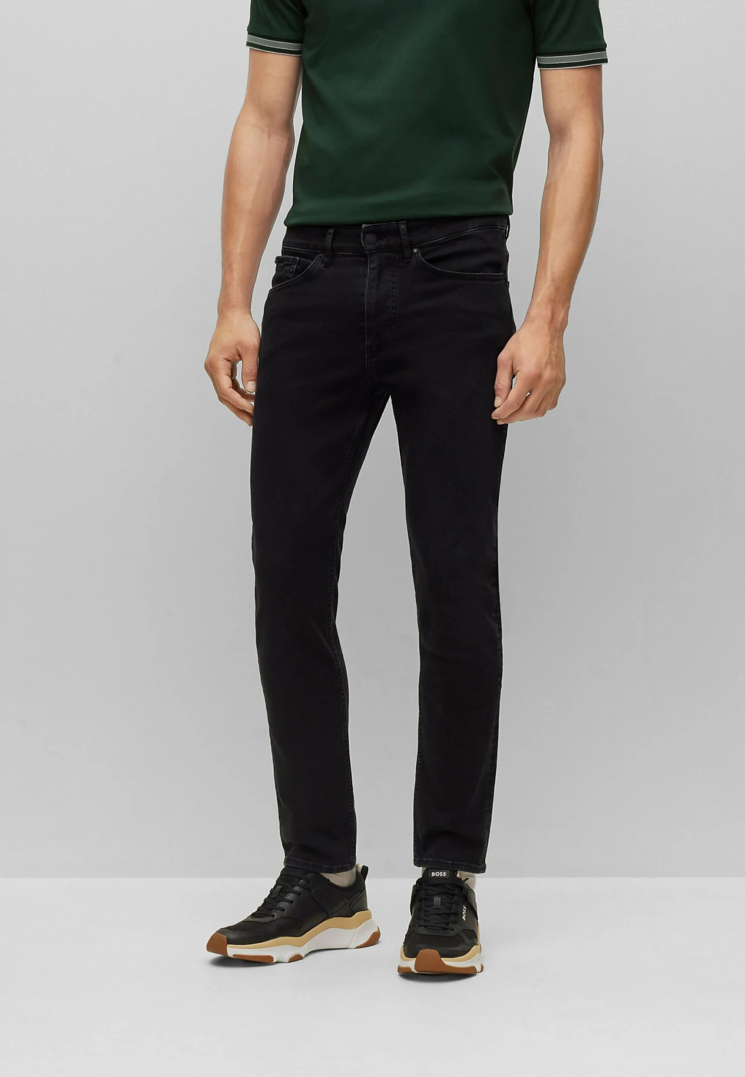 Boss Taber-200 - Straight Leg Jeans - Black Four 1 Boss Taber-200 - Straight Leg Jeans - Black Four