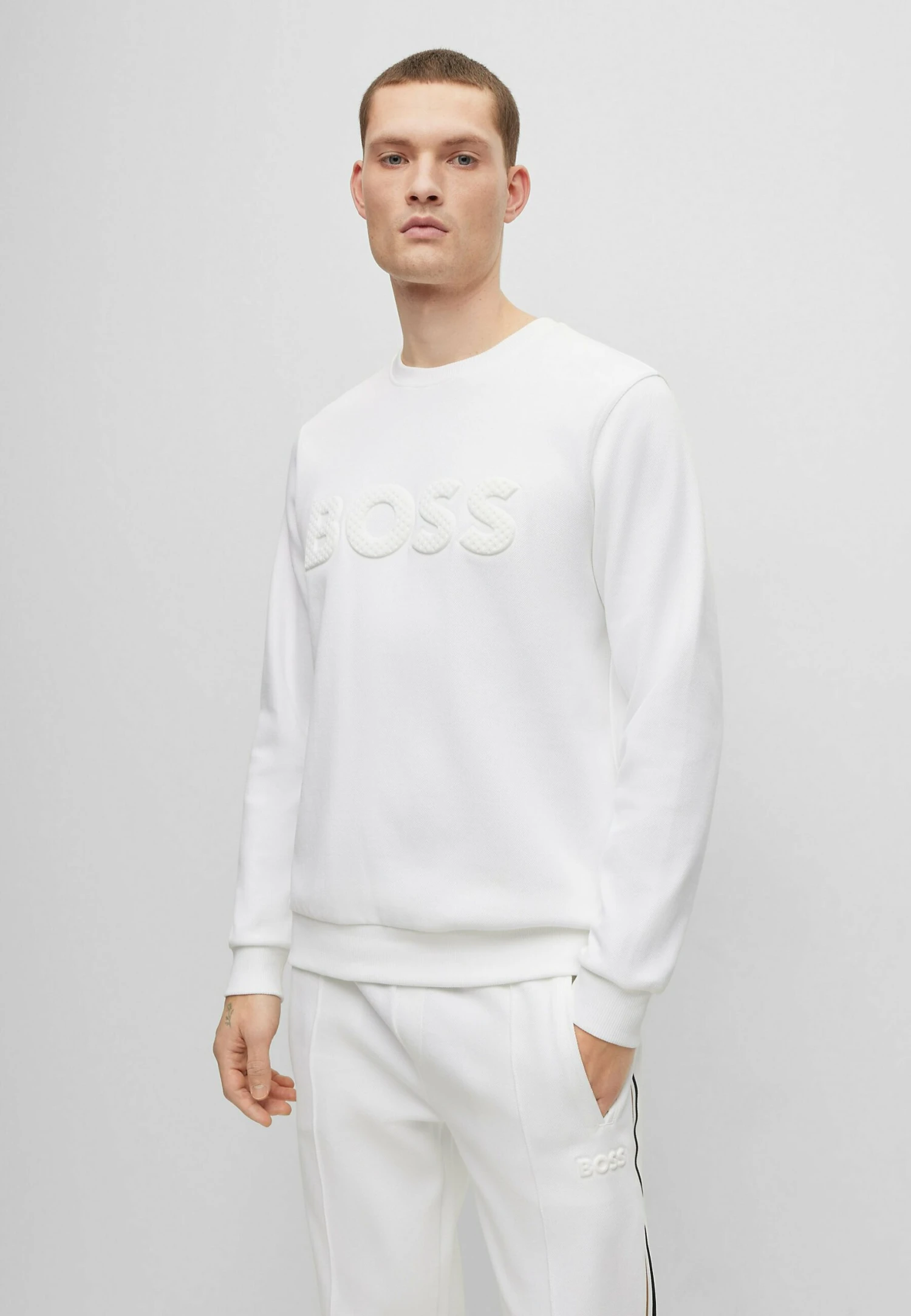 Boss Salbocomfort - Sweatshirt - White 1 Boss Salbocomfort - Sweatshirt - White