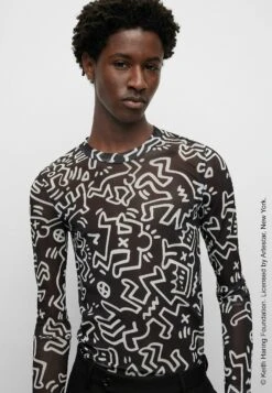 Boss X Keith Haring T_Strokes - Long Sleeved Top - Black One -Boss Sales Store d749593501ba4731a9c92748a3265865