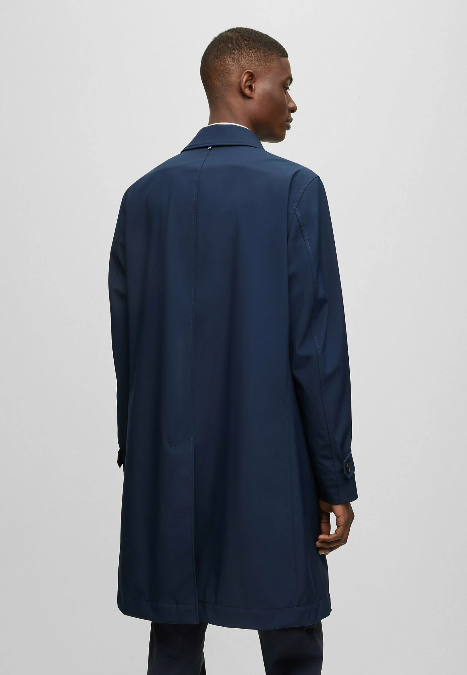 Boss Classic Coat - Dark Blue Four 3 Boss Classic Coat - Dark Blue Four - Image 3