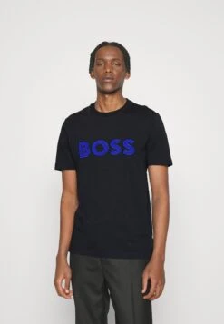 Boss Tiburt - Print T-Shirt - Dark Blue