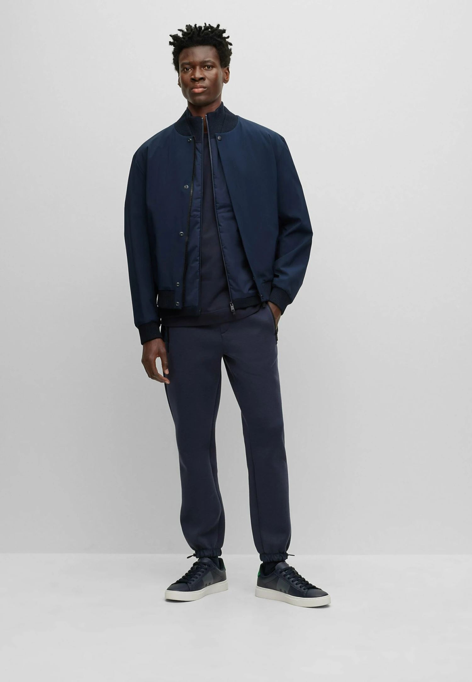 Boss P-Coulson - Bomber Jacket - Dark Blue Four 2 Boss P-Coulson - Bomber Jacket - Dark Blue Four - Image 2