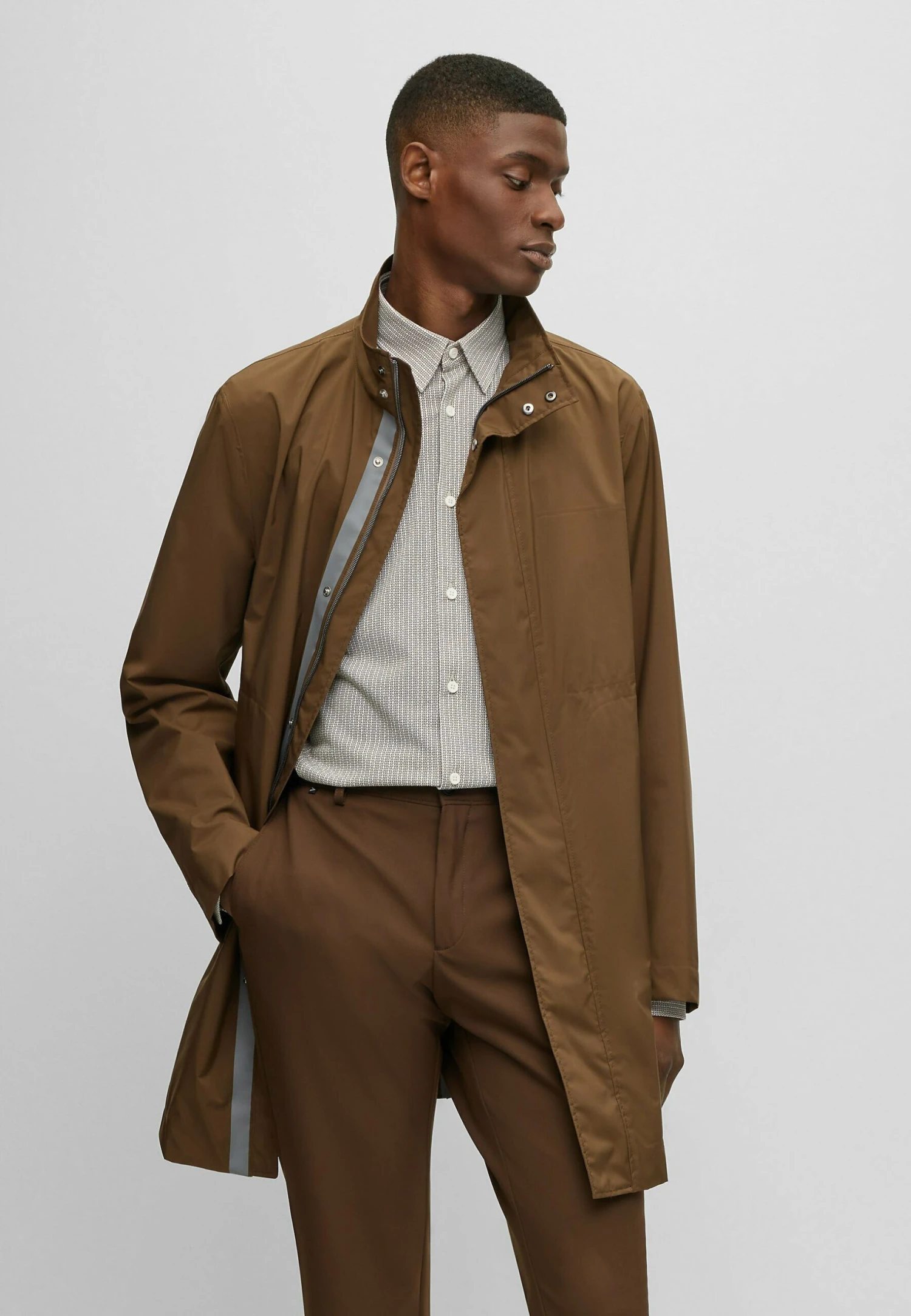 Boss Short Coat - Dunkelgrün Fünf 1 Boss Short Coat - Dunkelgrün Fünf