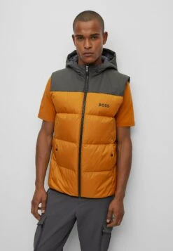 Boss V Hamar1 - Waistcoat - Dark Yellow Two -Boss Sales Store f23128e9baae4e12ac21674d5bfe1cb0