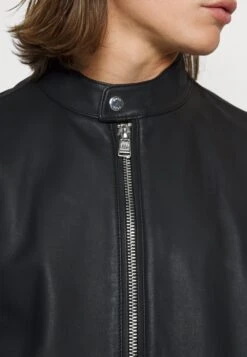 Boss Mapson - Leather Jacket - Black -Boss Sales Store f6e47acad1d94ef48829cc57c3cef478