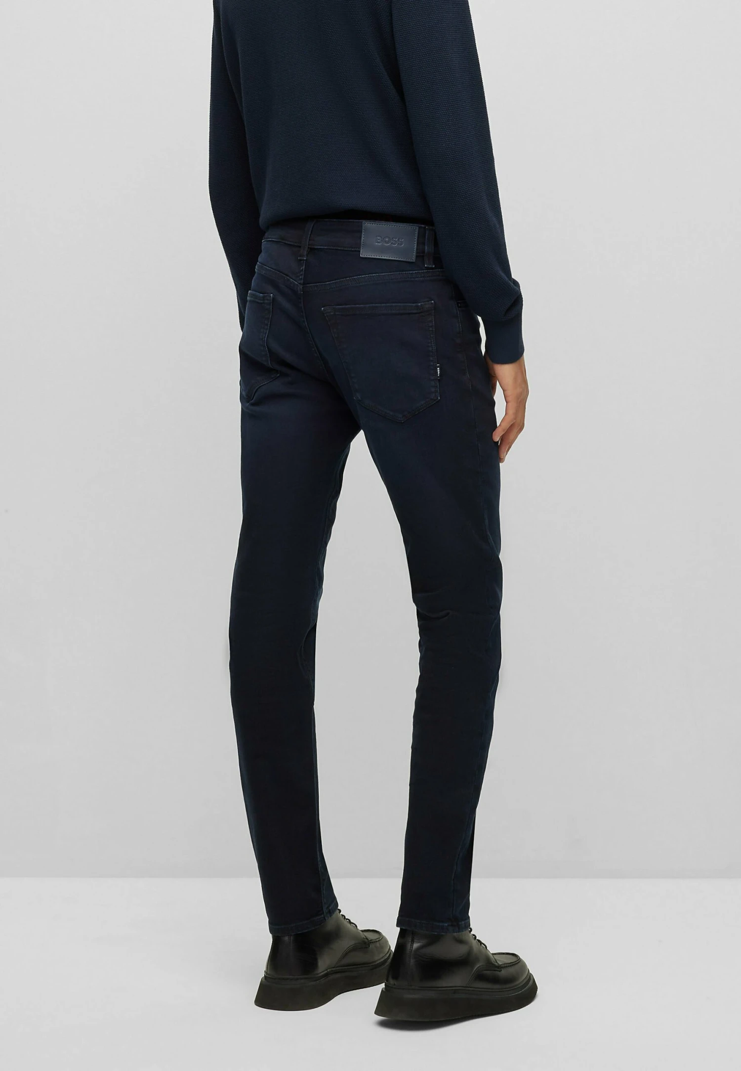 Boss Slim Fit Jeans - Dark Blue Three 3 Boss Slim Fit Jeans - Dark Blue Three - Image 3