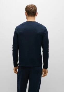 Boss Waffle Ls - Pyjama Top - Dark Blue -Boss Sales Store fee5ce886efc42d09a2777d715fcf8ef
